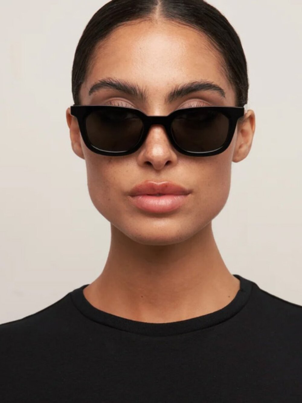 Otra Eyewear Nia Sleek Timeless Style Polished Black Sunglasses UNISEX